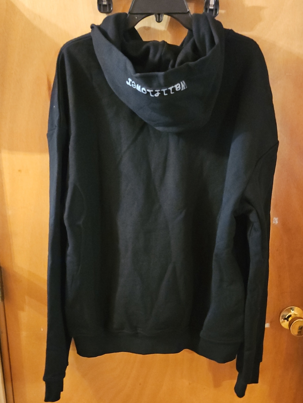 Reian Black Wallflower Pullover Hoodie with Quote - Picture 2 of 3